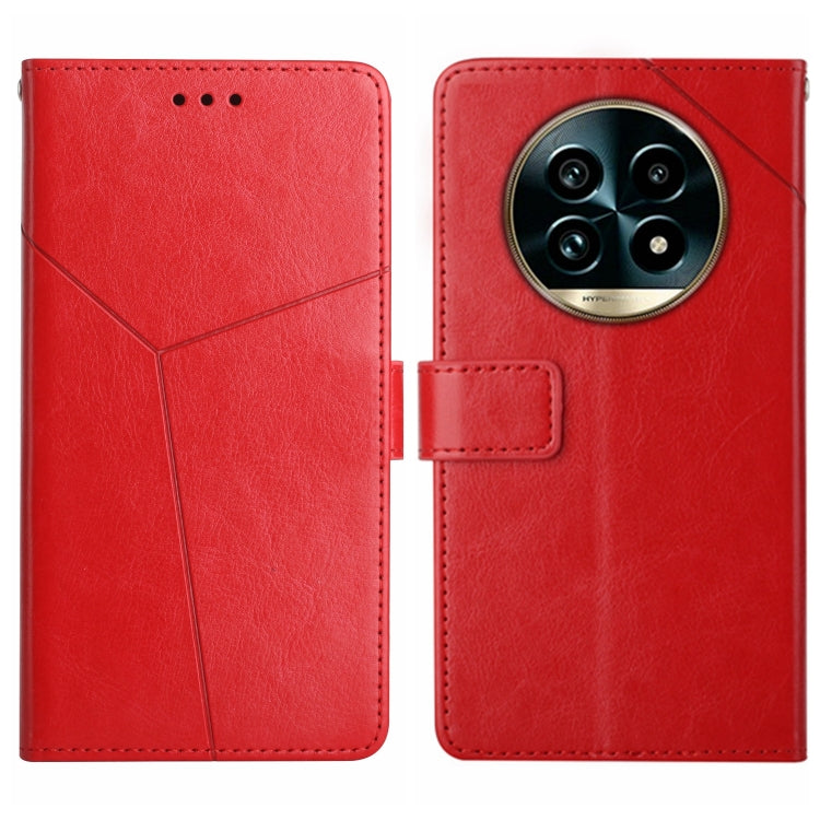 HT01 Y-shaped Pattern Flip Leather Phone Case, For Realme 14 5G Global / P3 5G Global, For Realme P3 Pro 5G Global, For Realme 14 Pro+ 5G, For Realme C75 4G, For Realme 13+ 5G Global, For Realme 13 Pro 5G / 13 Pro+ 5G, For Realme C63 4G Global/ C61    ...