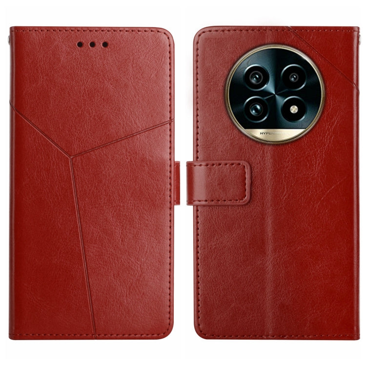 HT01 Y-shaped Pattern Flip Leather Phone Case, For Realme 14 5G Global / P3 5G Global, For Realme P3 Pro 5G Global, For Realme 14 Pro+ 5G, For Realme C75 4G, For Realme 13+ 5G Global, For Realme 13 Pro 5G / 13 Pro+ 5G, For Realme C63 4G Global/ C61    ...