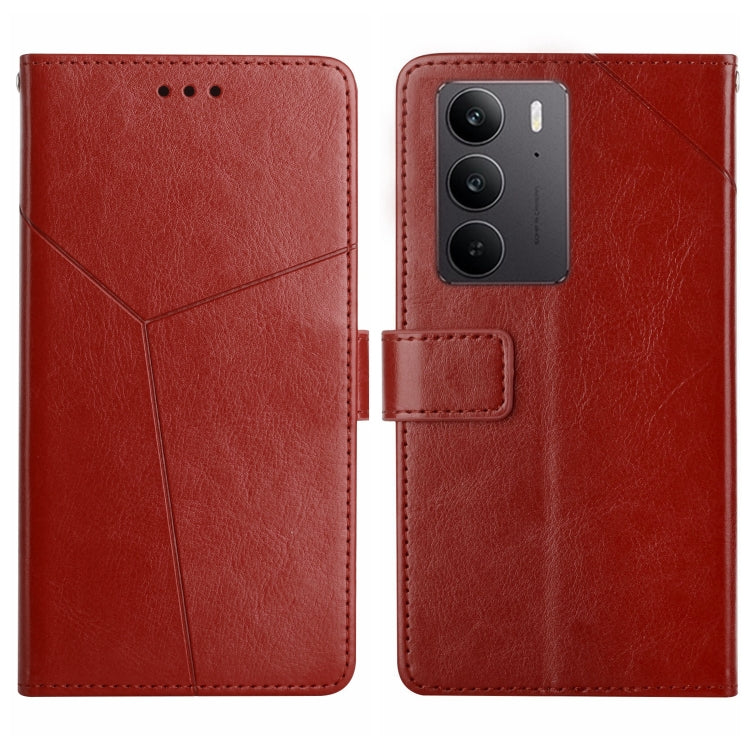 HT01 Y-shaped Pattern Flip Leather Phone Case, For Realme 14 5G Global / P3 5G Global, For Realme P3 Pro 5G Global, For Realme 14 Pro+ 5G, For Realme C75 4G, For Realme 13+ 5G Global, For Realme 13 Pro 5G / 13 Pro+ 5G, For Realme C63 4G Global/ C61    ...