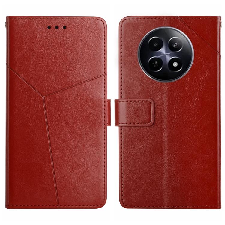 HT01 Y-shaped Pattern Flip Leather Phone Case, For Realme 14 5G Global / P3 5G Global, For Realme P3 Pro 5G Global, For Realme 14 Pro+ 5G, For Realme C75 4G, For Realme 13+ 5G Global, For Realme 13 Pro 5G / 13 Pro+ 5G, For Realme C63 4G Global/ C61    ...