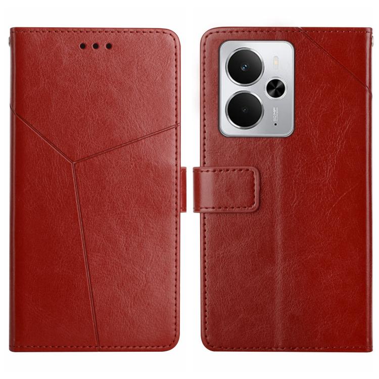 HT01 Y-shaped Pattern Flip Leather Phone Case, For Realme 14 5G Global / P3 5G Global, For Realme P3 Pro 5G Global, For Realme 14 Pro+ 5G, For Realme C75 4G, For Realme 13+ 5G Global, For Realme 13 Pro 5G / 13 Pro+ 5G, For Realme C63 4G Global/ C61    ...