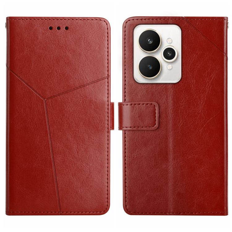 HT01 Y-shaped Pattern Flip Leather Phone Case, For Realme C100 4G, For Realme C83 5G, For Realme 16 Pro+ 5G, For Realme C85 5G, For Realme C85 Pro 4G, For Realme 15T 5G, For Realme 15 5G Global / 15 Pro 5G Global, For Realme C71 4G, For Realme C75 5G