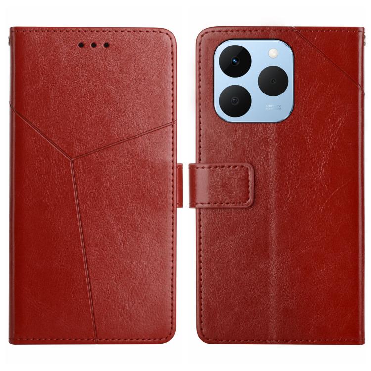 HT01 Y-shaped Pattern Flip Leather Phone Case, For Realme C100 4G, For Realme C83 5G, For Realme 16 Pro+ 5G, For Realme C85 5G, For Realme C85 Pro 4G, For Realme 15T 5G, For Realme 15 5G Global / 15 Pro 5G Global, For Realme C71 4G, For Realme C75 5G