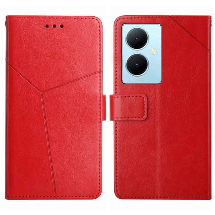HT01 Y-shaped Pattern Flip Leather Phone Case, For vivo Y03 4G, For vivo Y200e / Y100 IDN / V30 Lite India 5G, For vivo Y78+