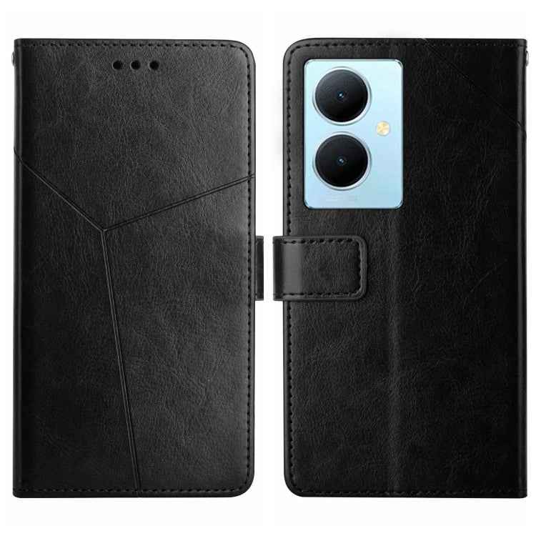 HT01 Y-shaped Pattern Flip Leather Phone Case, For vivo Y03 4G, For vivo Y200e / Y100 IDN / V30 Lite India 5G, For vivo Y78+