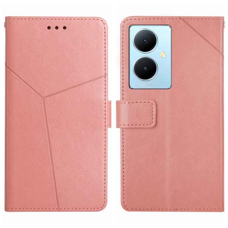 HT01 Y-shaped Pattern Flip Leather Phone Case, For vivo Y03 4G, For vivo Y200e / Y100 IDN / V30 Lite India 5G, For vivo Y78+
