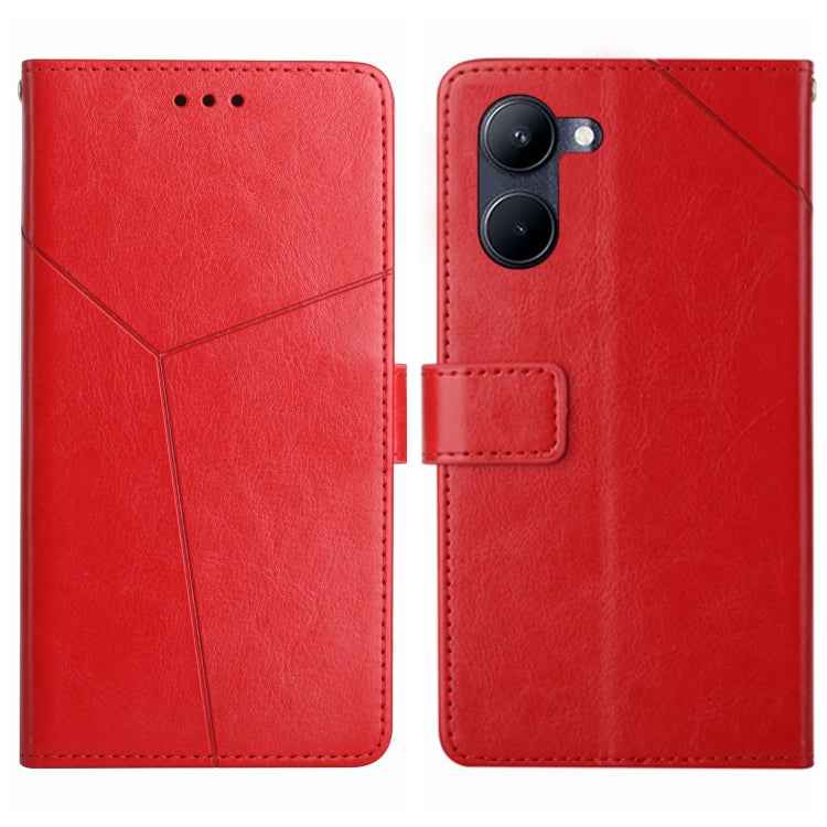 HT01 Y-shaped Pattern Flip Leather Phone Case, For vivo Y03 4G, For vivo Y200e / Y100 IDN / V30 Lite India 5G, For vivo Y78+