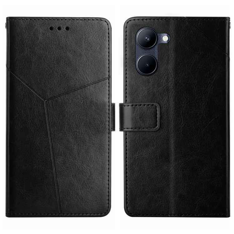 HT01 Y-shaped Pattern Flip Leather Phone Case, For vivo Y03 4G, For vivo Y200e / Y100 IDN / V30 Lite India 5G, For vivo Y78+
