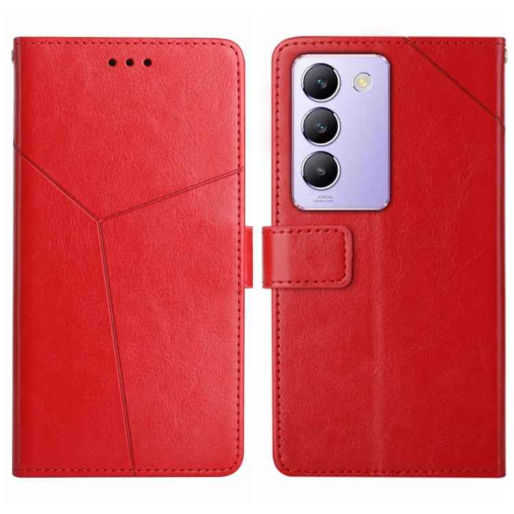 HT01 Y-shaped Pattern Flip Leather Phone Case, For vivo Y03 4G, For vivo Y200e / Y100 IDN / V30 Lite India 5G, For vivo Y78+