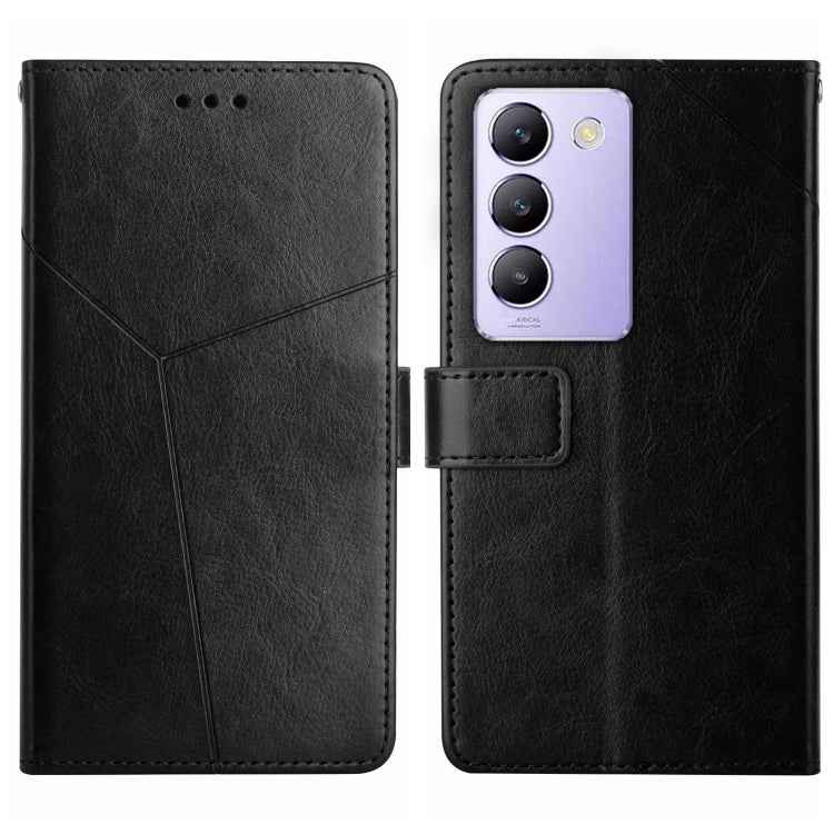 HT01 Y-shaped Pattern Flip Leather Phone Case, For vivo Y03 4G, For vivo Y200e / Y100 IDN / V30 Lite India 5G, For vivo Y78+