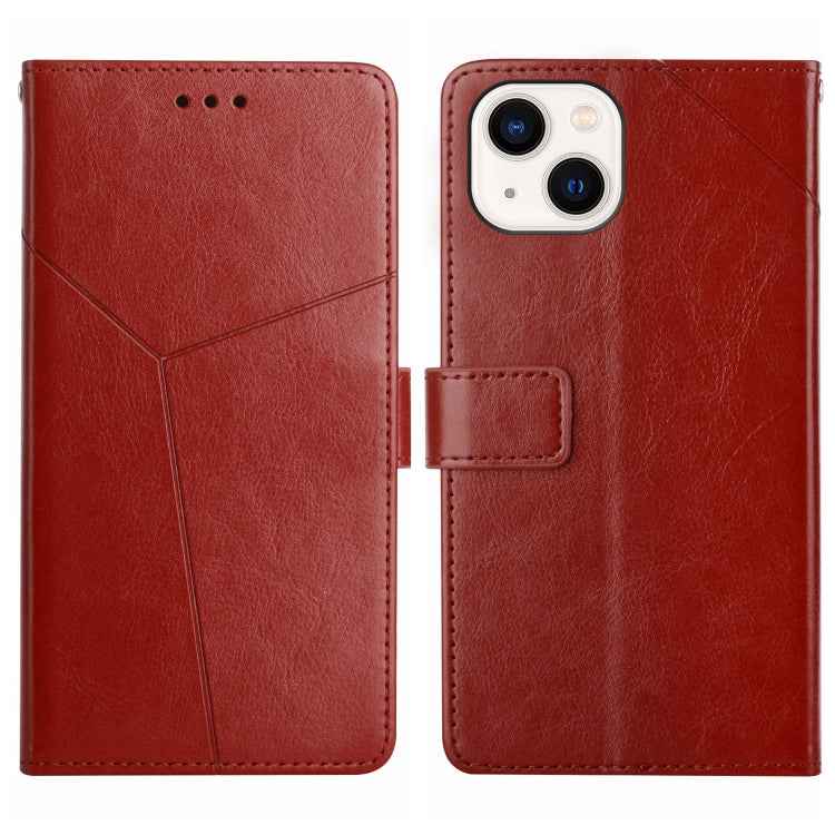 HT01 Y-shaped Pattern Flip Leather Phone Case, For iPhone 15 Pro Max, For iPhone 15 Pro, For iPhone 15 Plus, For iPhone 15