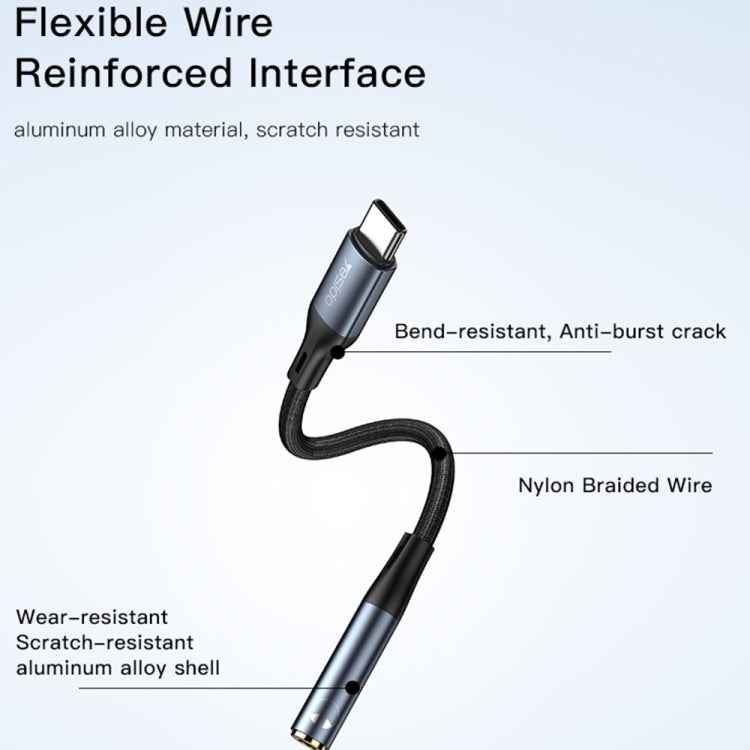 Yesido YAU37 8 Pin to 3.5mm Female Audio Adapter