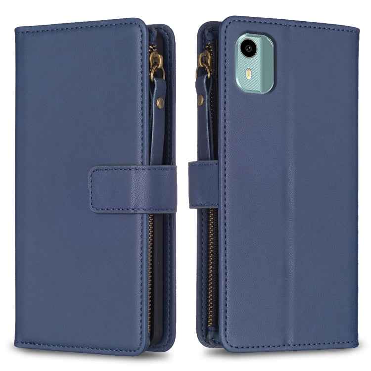 9 Card Slots Zipper Wallet Leather Flip Phone Case, For Nokia C22, For Nokia G42/G310, For Nokia C12, For Nokia G22, For Nokia C32, For Nokia G21 / G11, For Nokia C02