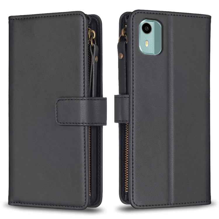 9 Card Slots Zipper Wallet Leather Flip Phone Case, For Nokia C22, For Nokia G42/G310, For Nokia C12, For Nokia G22, For Nokia C32, For Nokia G21 / G11, For Nokia C02
