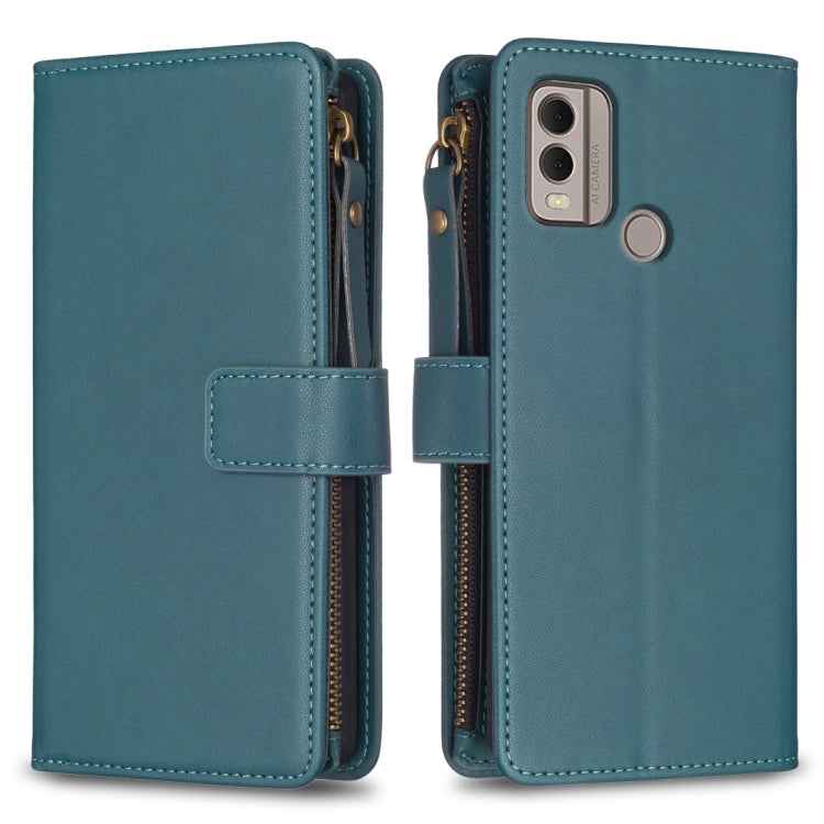 9 Card Slots Zipper Wallet Leather Flip Phone Case, For Nokia C22, For Nokia G42/G310, For Nokia C12, For Nokia G22, For Nokia C32, For Nokia G21 / G11, For Nokia C02