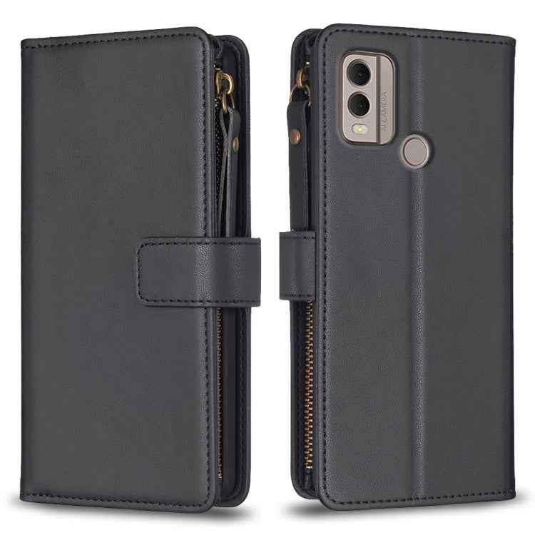 9 Card Slots Zipper Wallet Leather Flip Phone Case, For Nokia C22, For Nokia G42/G310, For Nokia C12, For Nokia G22, For Nokia C32, For Nokia G21 / G11, For Nokia C02