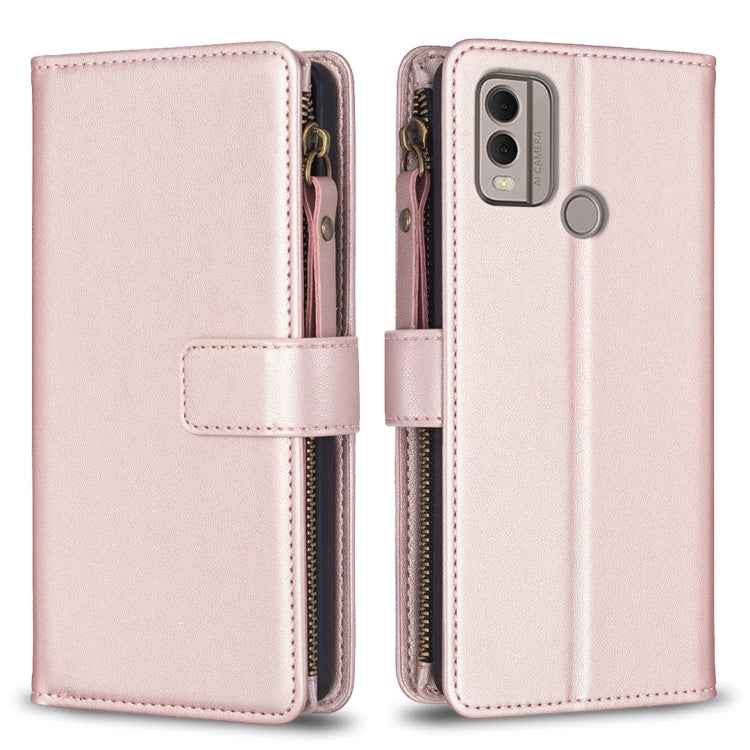 9 Card Slots Zipper Wallet Leather Flip Phone Case, For Nokia C22, For Nokia G42/G310, For Nokia C12, For Nokia G22, For Nokia C32, For Nokia G21 / G11, For Nokia C02