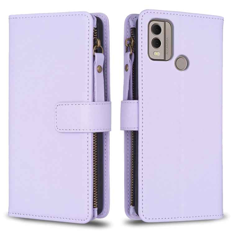 9 Card Slots Zipper Wallet Leather Flip Phone Case, For Nokia C22, For Nokia G42/G310, For Nokia C12, For Nokia G22, For Nokia C32, For Nokia G21 / G11, For Nokia C02