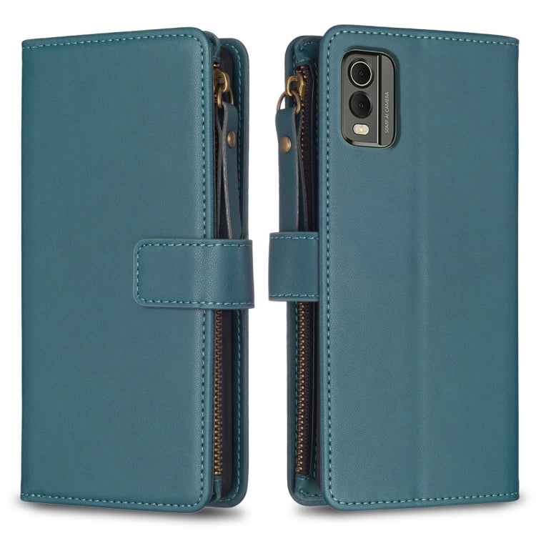 9 Card Slots Zipper Wallet Leather Flip Phone Case, For Nokia C22, For Nokia G42/G310, For Nokia C12, For Nokia G22, For Nokia C32, For Nokia G21 / G11, For Nokia C02