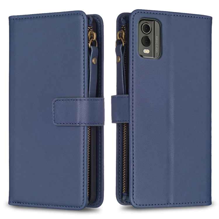 9 Card Slots Zipper Wallet Leather Flip Phone Case, For Nokia C22, For Nokia G42/G310, For Nokia C12, For Nokia G22, For Nokia C32, For Nokia G21 / G11, For Nokia C02