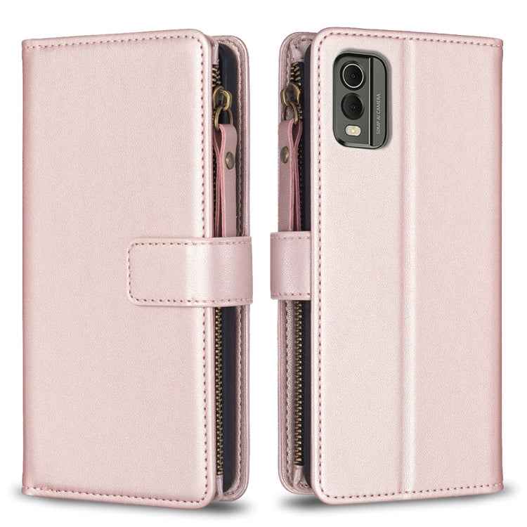 9 Card Slots Zipper Wallet Leather Flip Phone Case, For Nokia C22, For Nokia G42/G310, For Nokia C12, For Nokia G22, For Nokia C32, For Nokia G21 / G11, For Nokia C02