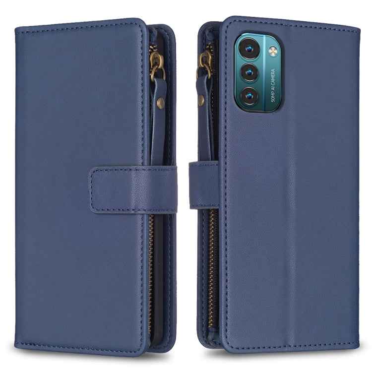 9 Card Slots Zipper Wallet Leather Flip Phone Case, For Nokia C22, For Nokia G42/G310, For Nokia C12, For Nokia G22, For Nokia C32, For Nokia G21 / G11, For Nokia C02