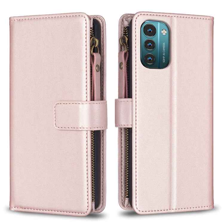 9 Card Slots Zipper Wallet Leather Flip Phone Case, For Nokia C22, For Nokia G42/G310, For Nokia C12, For Nokia G22, For Nokia C32, For Nokia G21 / G11, For Nokia C02