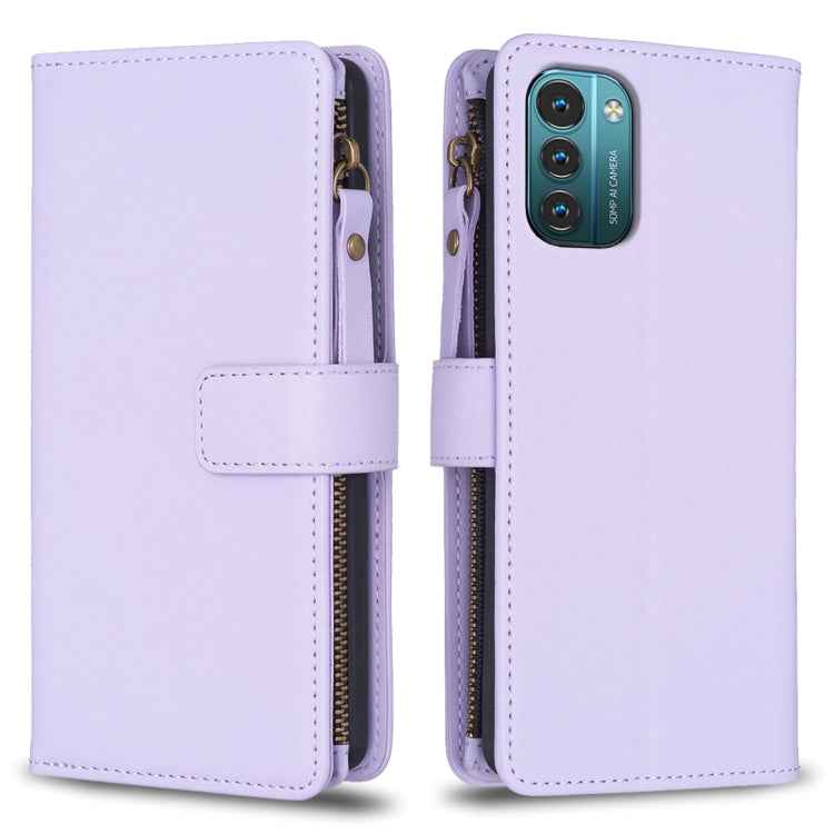 9 Card Slots Zipper Wallet Leather Flip Phone Case, For Nokia C22, For Nokia G42/G310, For Nokia C12, For Nokia G22, For Nokia C32, For Nokia G21 / G11, For Nokia C02