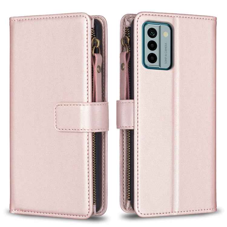 9 Card Slots Zipper Wallet Leather Flip Phone Case, For Nokia C22, For Nokia G42/G310, For Nokia C12, For Nokia G22, For Nokia C32, For Nokia G21 / G11, For Nokia C02