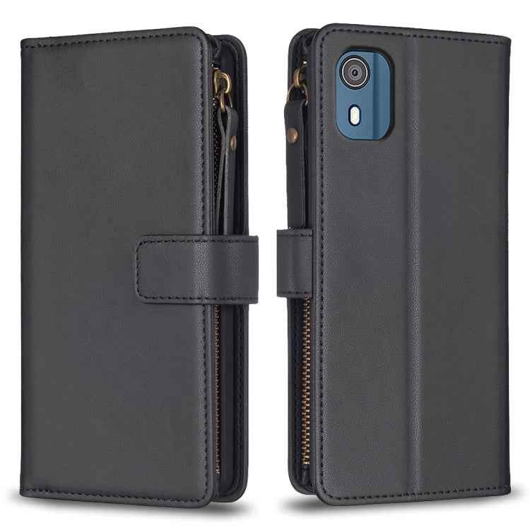 9 Card Slots Zipper Wallet Leather Flip Phone Case, For Nokia C22, For Nokia G42/G310, For Nokia C12, For Nokia G22, For Nokia C32, For Nokia G21 / G11, For Nokia C02