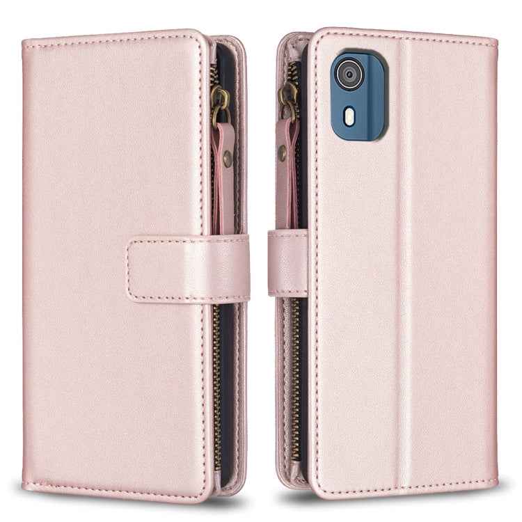 9 Card Slots Zipper Wallet Leather Flip Phone Case, For Nokia C22, For Nokia G42/G310, For Nokia C12, For Nokia G22, For Nokia C32, For Nokia G21 / G11, For Nokia C02