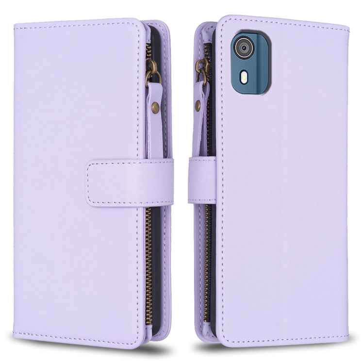 9 Card Slots Zipper Wallet Leather Flip Phone Case, For Nokia C22, For Nokia G42/G310, For Nokia C12, For Nokia G22, For Nokia C32, For Nokia G21 / G11, For Nokia C02