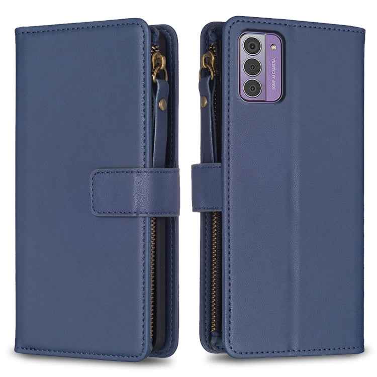 9 Card Slots Zipper Wallet Leather Flip Phone Case, For Nokia C22, For Nokia G42/G310, For Nokia C12, For Nokia G22, For Nokia C32, For Nokia G21 / G11, For Nokia C02