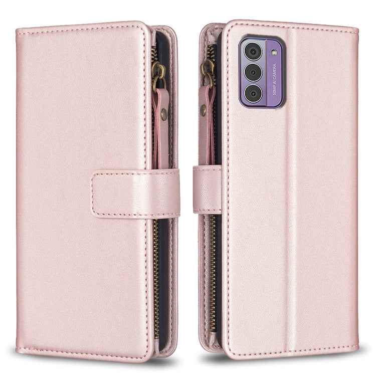 9 Card Slots Zipper Wallet Leather Flip Phone Case, For Nokia C22, For Nokia G42/G310, For Nokia C12, For Nokia G22, For Nokia C32, For Nokia G21 / G11, For Nokia C02