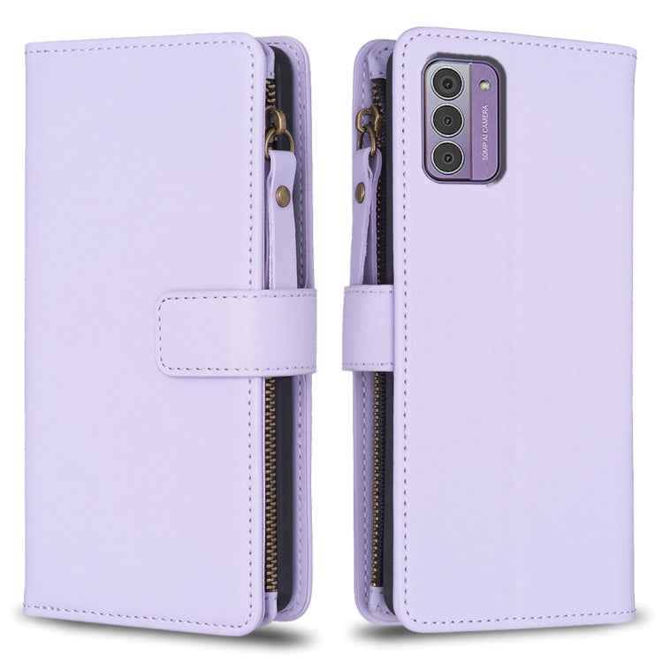 9 Card Slots Zipper Wallet Leather Flip Phone Case, For Nokia C22, For Nokia G42/G310, For Nokia C12, For Nokia G22, For Nokia C32, For Nokia G21 / G11, For Nokia C02