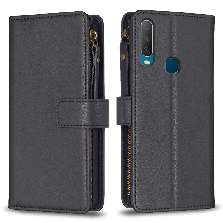 9 Card Slots Zipper Wallet Leather Flip Phone Case, For vivo Y11 / Y15 / Y12 / Y17, For vivo Y78 5G, For vivo Y35 4G / Y22s, For vivo Y21 / Y21s / Y33s, For vivo Y20, For vivo Y27 4G