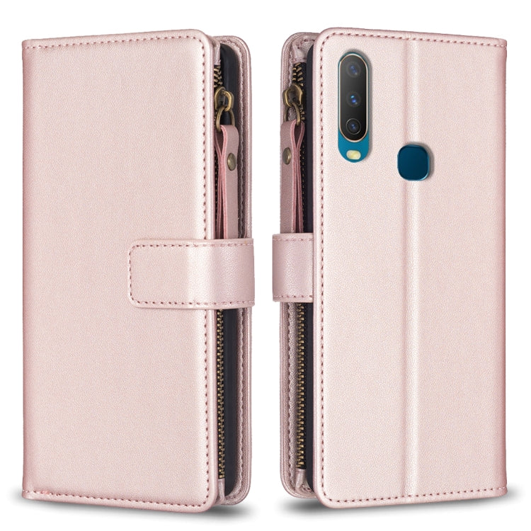9 Card Slots Zipper Wallet Leather Flip Phone Case, For vivo Y11 / Y15 / Y12 / Y17, For vivo Y78 5G, For vivo Y35 4G / Y22s, For vivo Y21 / Y21s / Y33s, For vivo Y20, For vivo Y27 4G