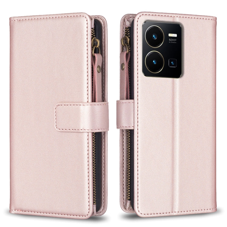 9 Card Slots Zipper Wallet Leather Flip Phone Case, For vivo Y11 / Y15 / Y12 / Y17, For vivo Y78 5G, For vivo Y35 4G / Y22s, For vivo Y21 / Y21s / Y33s, For vivo Y20, For vivo Y27 4G