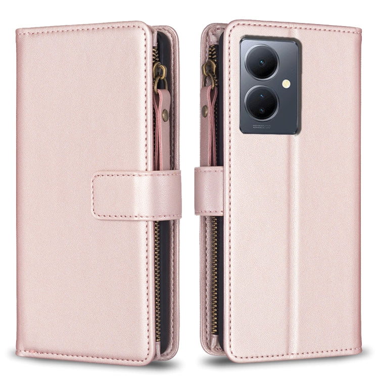 9 Card Slots Zipper Wallet Leather Flip Phone Case, For vivo Y11 / Y15 / Y12 / Y17, For vivo Y78 5G, For vivo Y35 4G / Y22s, For vivo Y21 / Y21s / Y33s, For vivo Y20, For vivo Y27 4G