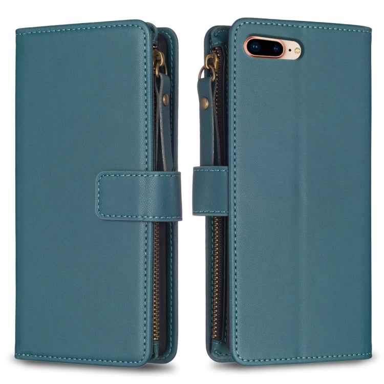 9 Card Slots Zipper Wallet Leather Flip Phone Case, For iPhone 12 Pro Max, For iPhone 11 Pro Max, For iPhone 11, For iPhone 11 Pro, For iPhone XS / X, For iPhone XR, For iPhone XS Max, For iPhone 8 Plus / 7 Plus