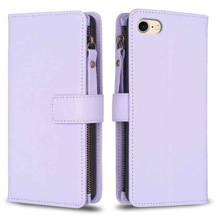9 Card Slots Zipper Wallet Leather Flip Phone Case, For iPhone 14 Plus, For iPhone 14 / 13, For iPhone 14 Pro, For iPhone 14 Pro Max, For iPhone SE 2022/SE 2020 / 8 / 7, For iPhone 13 Pro Max, For iPhone 13 Pro, For iPhone 12 / 12 Pro
