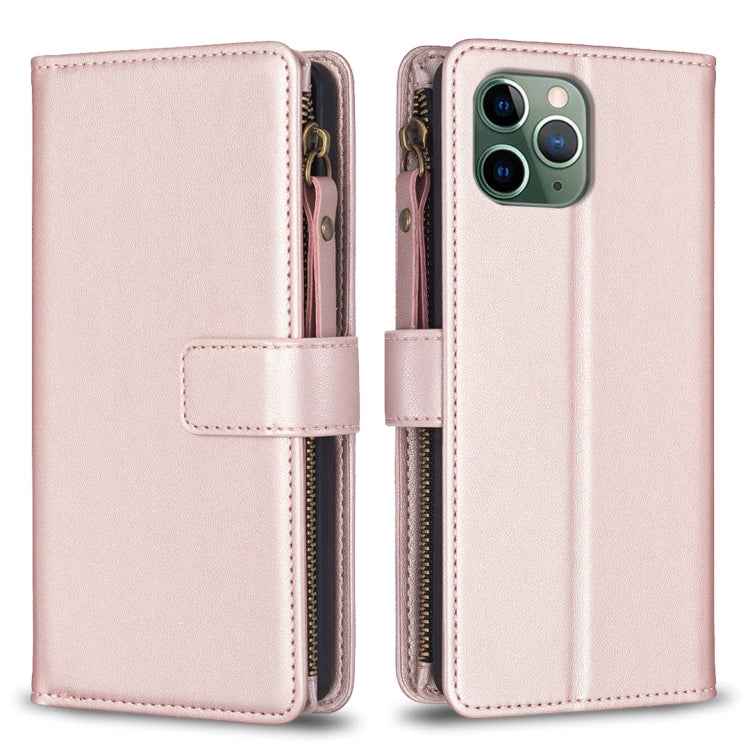 9 Card Slots Zipper Wallet Leather Flip Phone Case, For iPhone 12 Pro Max, For iPhone 11 Pro Max, For iPhone 11, For iPhone 11 Pro, For iPhone XS / X, For iPhone XR, For iPhone XS Max, For iPhone 8 Plus / 7 Plus