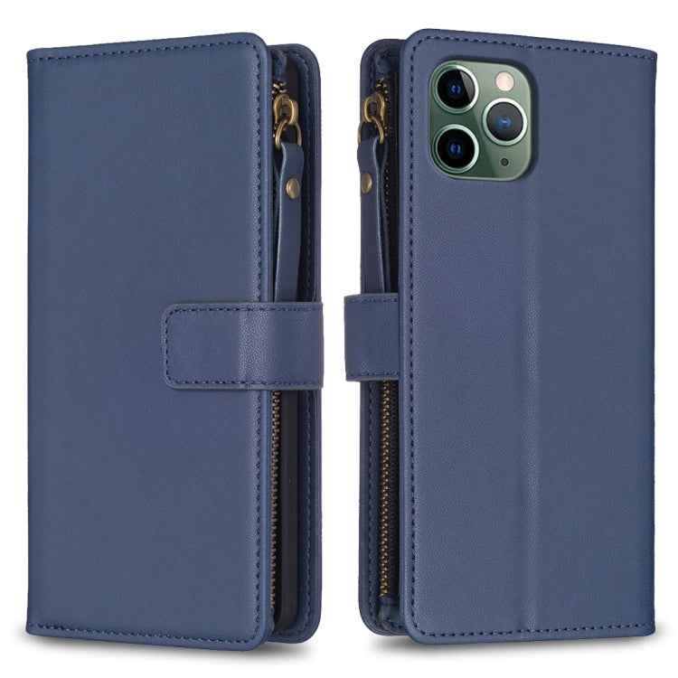 9 Card Slots Zipper Wallet Leather Flip Phone Case, For iPhone 12 Pro Max, For iPhone 11 Pro Max, For iPhone 11, For iPhone 11 Pro, For iPhone XS / X, For iPhone XR, For iPhone XS Max, For iPhone 8 Plus / 7 Plus