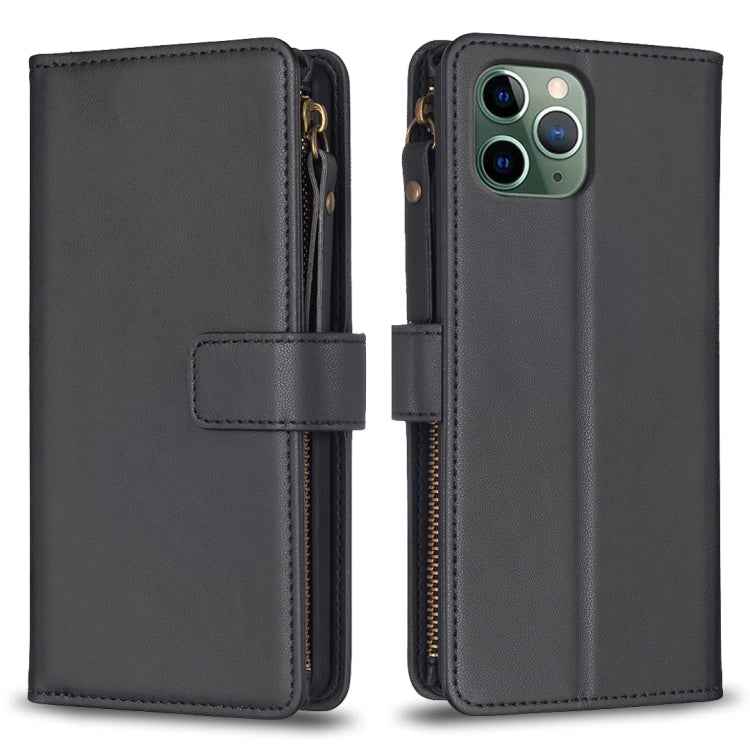 9 Card Slots Zipper Wallet Leather Flip Phone Case, For iPhone 12 Pro Max, For iPhone 11 Pro Max, For iPhone 11, For iPhone 11 Pro, For iPhone XS / X, For iPhone XR, For iPhone XS Max, For iPhone 8 Plus / 7 Plus