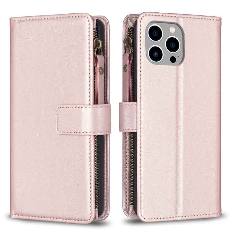 9 Card Slots Zipper Wallet Leather Flip Phone Case, For iPhone 14 Plus, For iPhone 14 / 13, For iPhone 14 Pro, For iPhone 14 Pro Max, For iPhone SE 2022/SE 2020 / 8 / 7, For iPhone 13 Pro Max, For iPhone 13 Pro, For iPhone 12 / 12 Pro