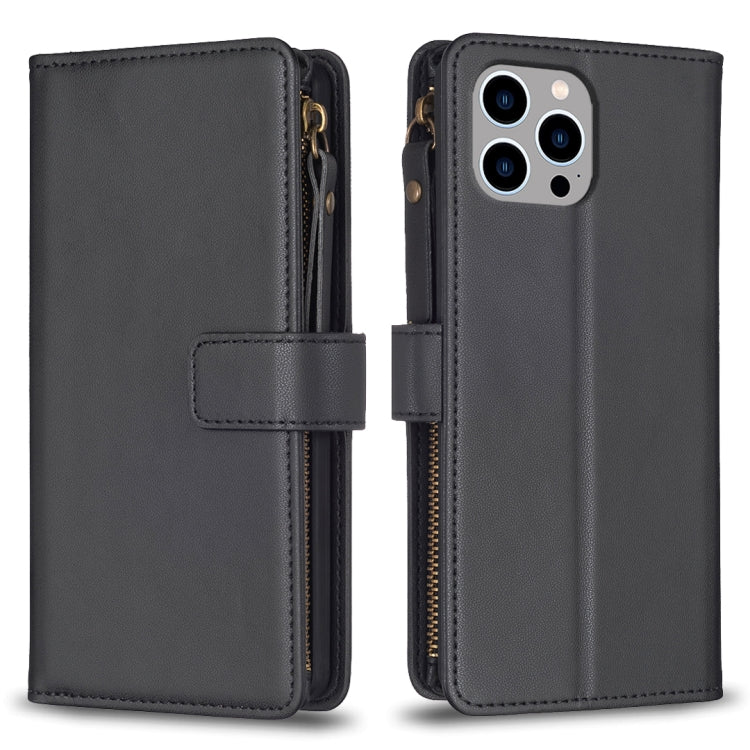 9 Card Slots Zipper Wallet Leather Flip Phone Case, For iPhone 14 Plus, For iPhone 14 / 13, For iPhone 14 Pro, For iPhone 14 Pro Max, For iPhone SE 2022/SE 2020 / 8 / 7, For iPhone 13 Pro Max, For iPhone 13 Pro, For iPhone 12 / 12 Pro