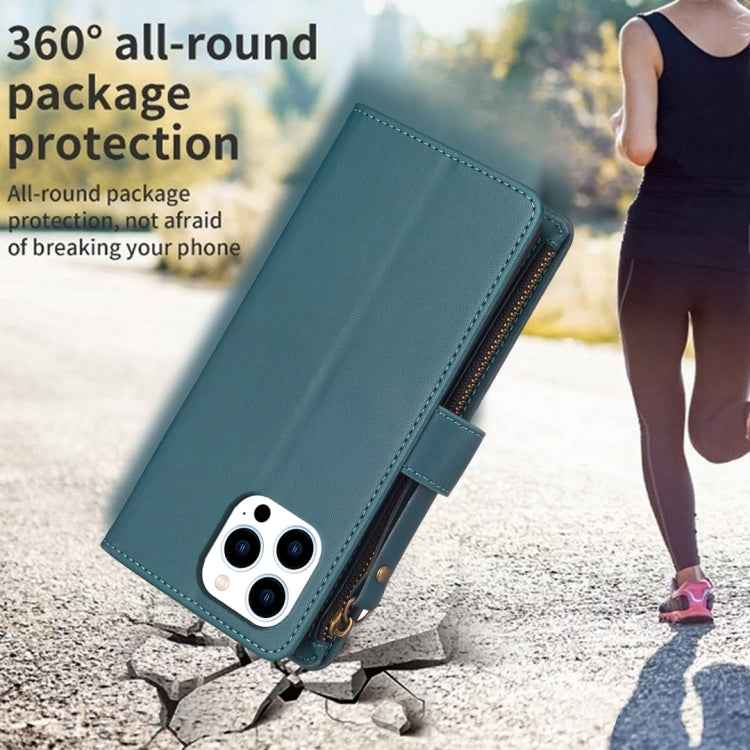 9 Card Slots Zipper Wallet Leather Flip Phone Case, For iPhone 16 Pro Max, For iPhone 16 Pro, For iPhone 16 Plus, For iPhone 16, For iPhone 15 Pro Max, For iPhone 15 Pro, For iPhone 15 Plus, For iPhone 15