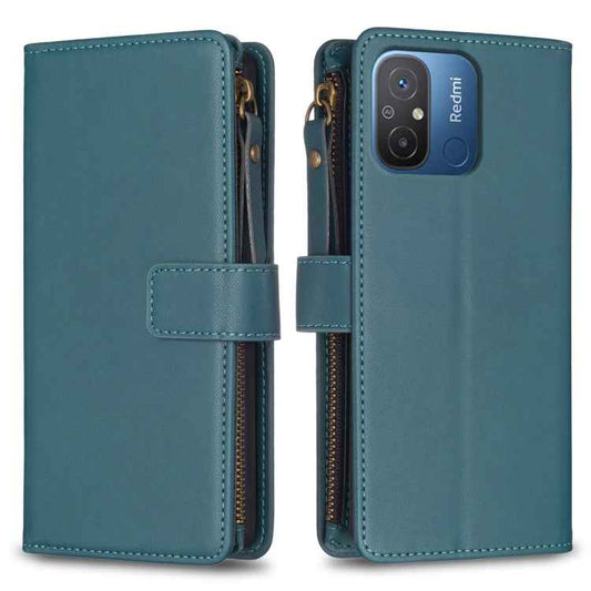 9 Card Slots Zipper Wallet Leather Flip Phone Case, For Xiaomi Redmi 12C, For Xiaomi 13 Lite, For Xiaomi Redmi K60 / K60 Pro, For Xiaomi 13 Pro, For Xiaomi 13, For Xiaomi 12T / 12T Pro, For Xiaomi 12 Lite, For Xiaomi Redmi 10 5G