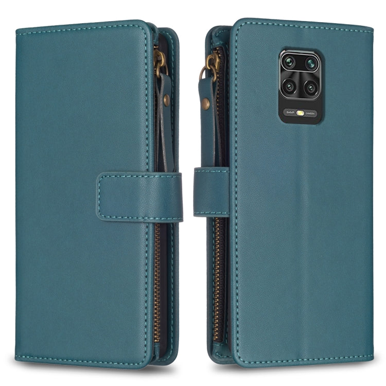9 Card Slots Zipper Wallet Leather Flip Phone Case