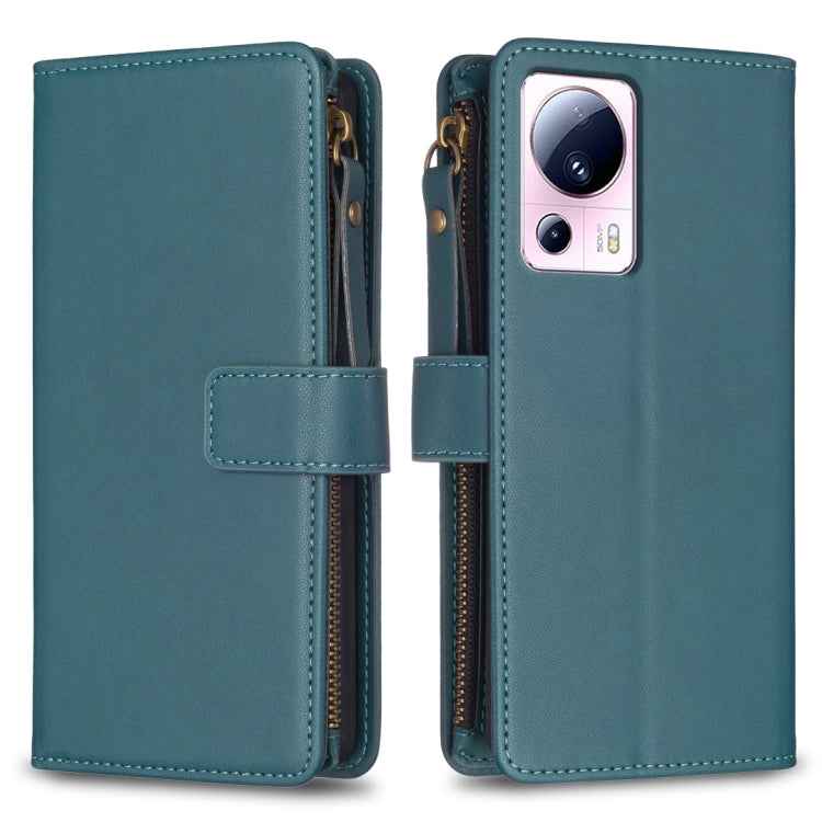 9 Card Slots Zipper Wallet Leather Flip Phone Case, For Xiaomi Redmi 12C, For Xiaomi 13 Lite, For Xiaomi Redmi K60 / K60 Pro, For Xiaomi 13 Pro, For Xiaomi 13, For Xiaomi 12T / 12T Pro, For Xiaomi 12 Lite, For Xiaomi Redmi 10 5G
